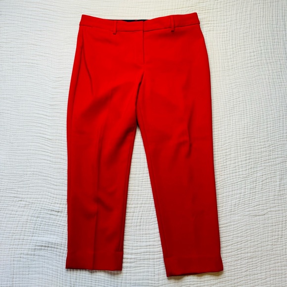 Talbots Pants - Talbots Hampshire Curvy Red Ankle Trousers Lined Size 12P